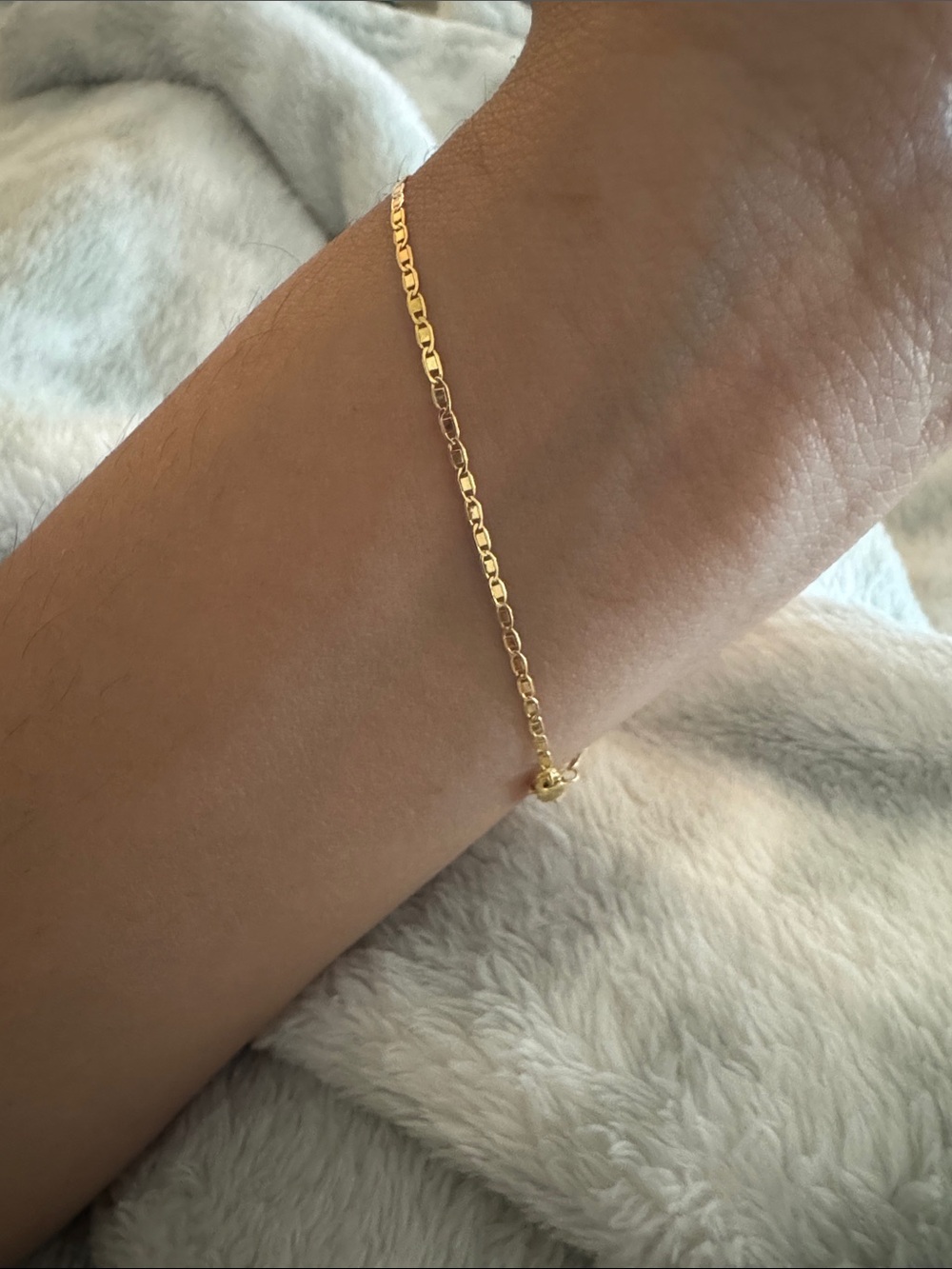10k Solid Gold Delicate valentiono Chain Bracelet - Women Jewelry